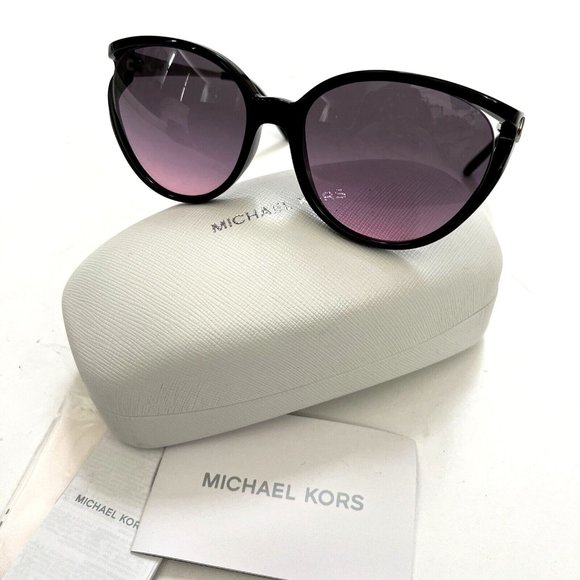New in Case Original Michael Kors MK2094 Santa Ana Sunglasses Black Classic